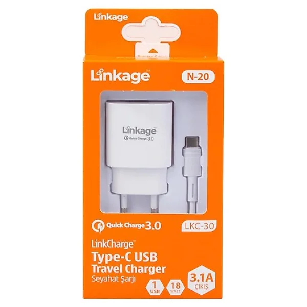 Linkage Type-C Kablolu Seyahat Şarjı Lkc-30 - Görsel 2
