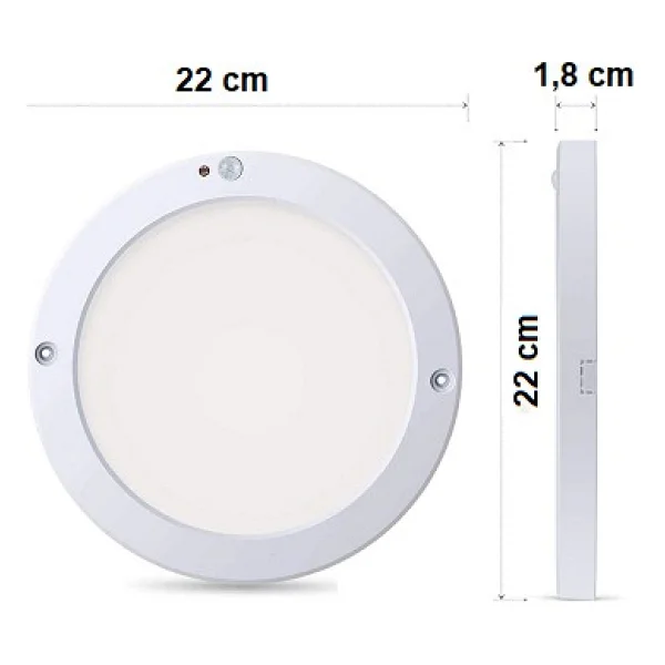 Cata Ct-9247 18 W Beyaz Işık Sensörlü LED Armatür - Görsel 2