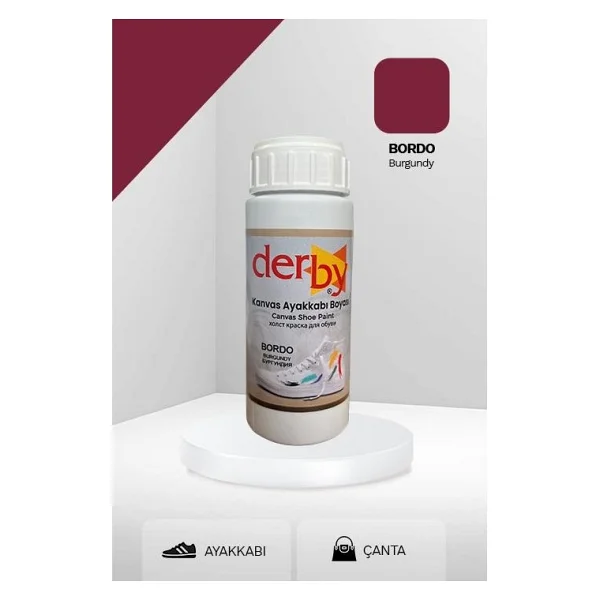 Derby Lacivert Kanvas - Bez Kumaş Ayakkabı Boyası 100 Ml - Kartela Renkleri - Görsel 7