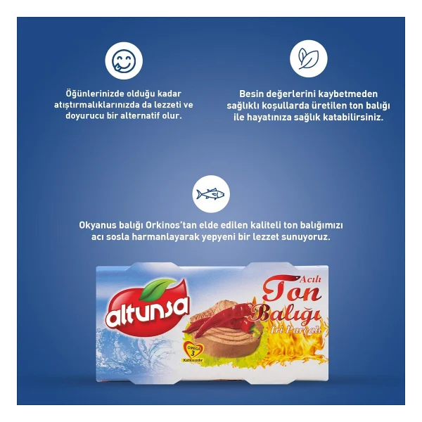 Altunsa Acılı Ton Balığı 2x160 Gr - Görsel 2