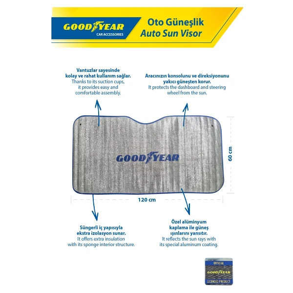Goodyear 401014 Araba Güneşlik - Görsel 4