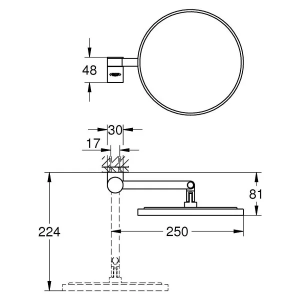Grohe Selection Makyaj Aynası - 41077a00 - Görsel 3