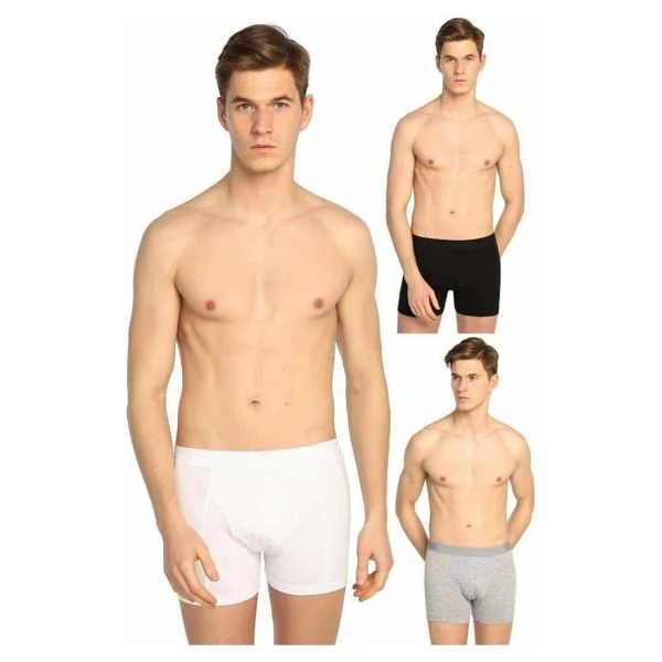 Tutku Erkek Likralı Elastan Paçalı Boxer Külot 6'lı - Görsel 9