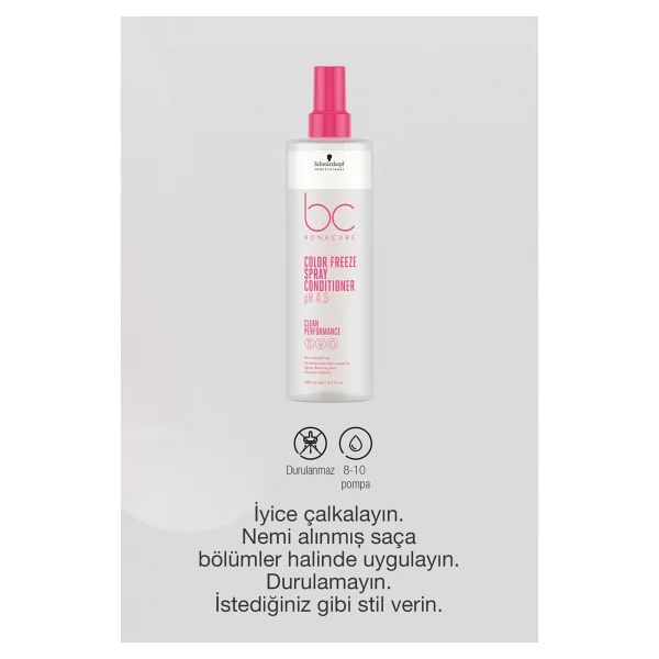 Schwarzkopf Bc Bonacure Color Freeze 400 Ml Renk Koruma Sprey Saç Kremi - Görsel 3
