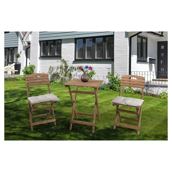 Barış Ahşap Ahşap Katlanır Masa Balkon Bahçe Teras Masası - 60 X 80 Cm - Görsel 5