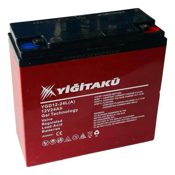 Yiğit Akü 12 V 24 Ah Jel Elektrikli Motosiklet Aküsü (Üretim Yılı: 2025) - Görsel 3