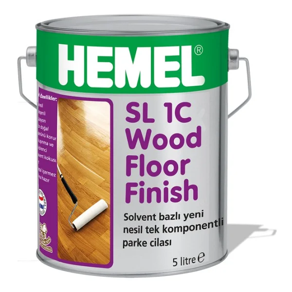 Hemel Sl 1c Wood Floor Finish 5 Lt Solvent Bazlı Parke Cilası - Görsel 4