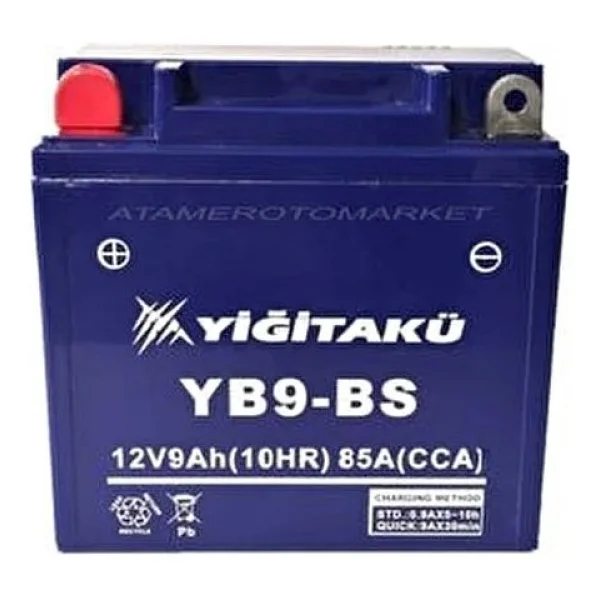 Yiğit Akü Yb9-Bs 12 V 9 Ah Motosiklet Aküsü - Görsel 2