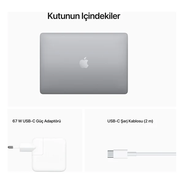 MacBook Pro M2 8 GB 512 GB SSD 13.3" Mnej3tu/A Uzay Grisi - Görsel 9