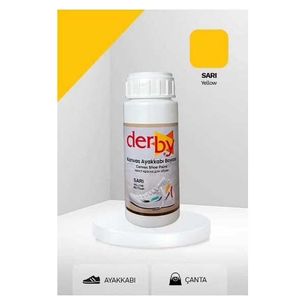 Derby Lacivert Kanvas - Bez Kumaş Ayakkabı Boyası 100 Ml - Kartela Renkleri - Görsel 5