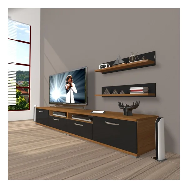 Decoraktiv Eko 200r Mdf Tv Ünitesi Tv Sehpası Parlak Beyaz - Görsel 7