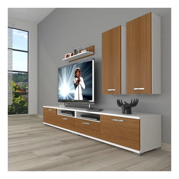 Decoraktiv Eko 5200D Mdf Tv Ünitesi Tv Sehpası - Ceviz - Antrasit - Görsel 9