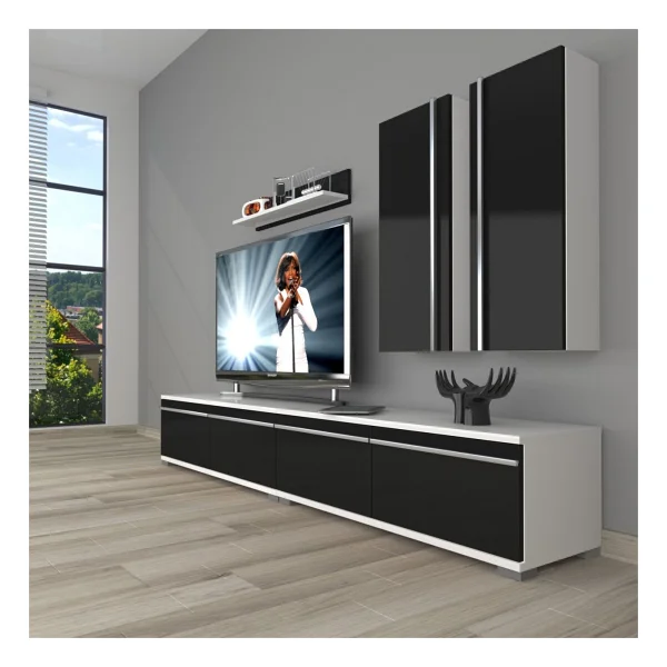 Decoraktiv Eko 5220T Mdf Tv Ünitesi Tv Sehpası - Ceviz - Siyah - Görsel 4