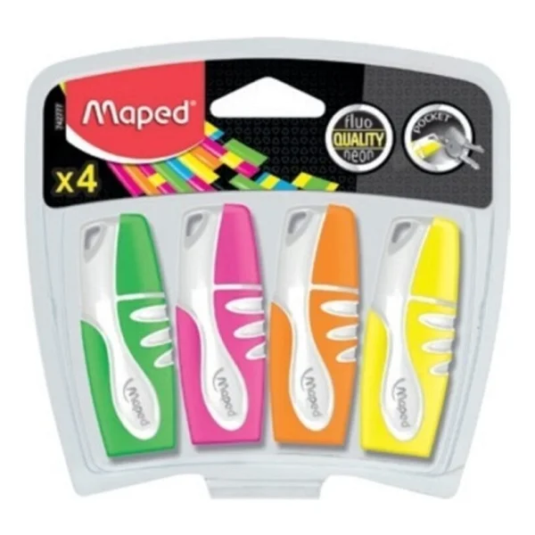 Maped Fluo Peps 4'lü Mini Fosforlu Kalem Seti - Görsel 2