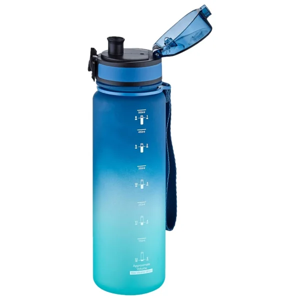 Uzspace 3026-4 Çift Renk Mavi-Yeşil 500 Ml Motivasyon Matarası - Görsel 2