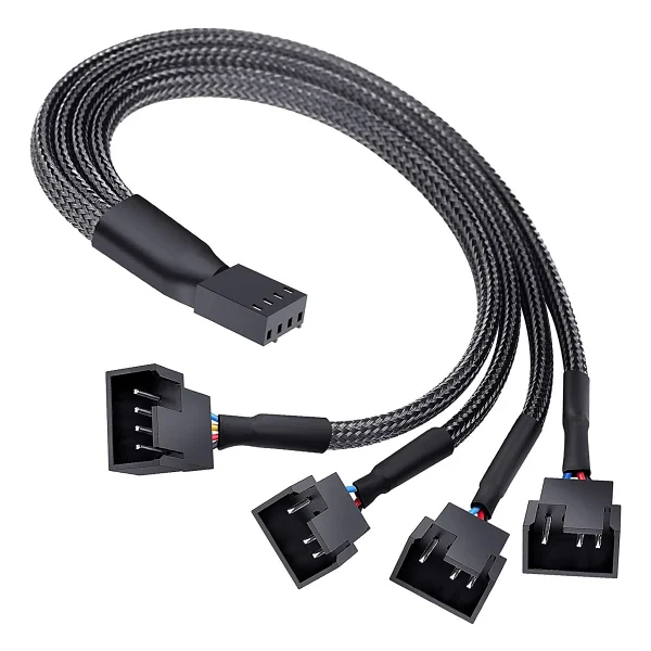 4 Pin Pwm Fan Kontrol Kablosu 4p Dişi 3+3+3+4p Erkek 4pinli Fan Uzatma Fan Çoklayıcı Pwm Kablo - Görsel 6