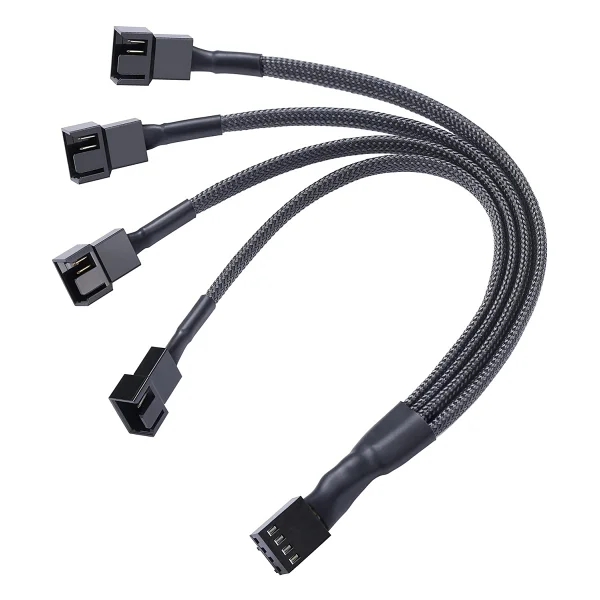 4 Pin Pwm Fan Kontrol Kablosu 4p Dişi 3+3+3+4p Erkek 4pinli Fan Uzatma Fan Çoklayıcı Pwm Kablo - Görsel 2