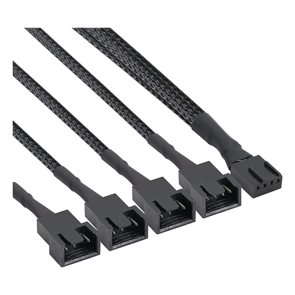 4 Pin Pwm Fan Kontrol Kablosu 4p Dişi 3+3+3+4p Erkek 4pinli Fan Uzatma Fan Çoklayıcı Pwm Kablo - Görsel 5