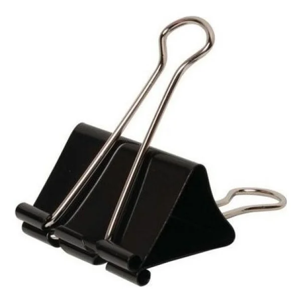 Kraf Binder Clips 25 mm 12'li Siyah Kıskaç Seti Dosyalarınızı Düzenli Tutun - Görsel 3
