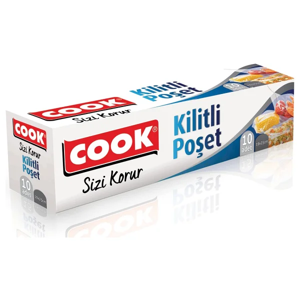 Cook Çift Kilitli Buzdolabı Poşeti 10'lu - Görsel 3