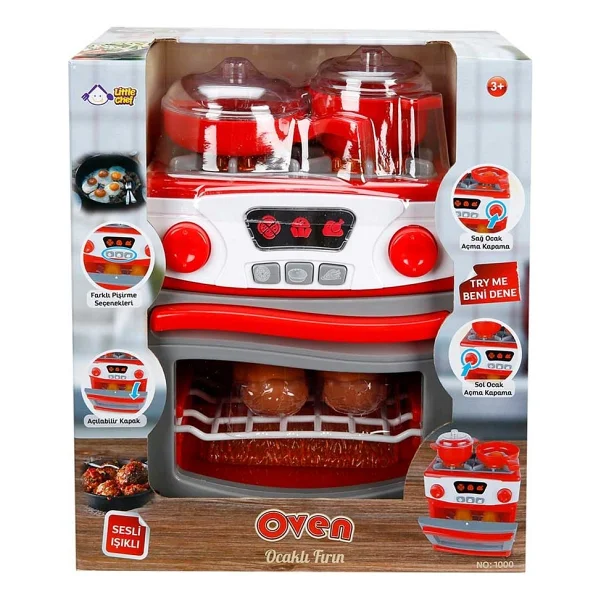 Little Chef Sesli Ve Işıklı Fırın Ocak Seti 1324 - Görsel 3