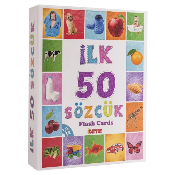 Diytoy İlk 50 Sözcük Flash Cards Eğitici Hafıza Kartı 12 Ay+ - Görsel 6