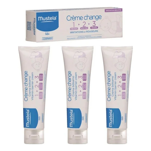 Mustela Vitamin Barrier 1.2.3 Pişik Kremi 50 Ml 3 Adet - Görsel 3