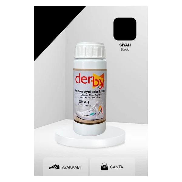 Derby Lacivert Kanvas - Bez Kumaş Ayakkabı Boyası 100 Ml - Kartela Renkleri - Görsel 3