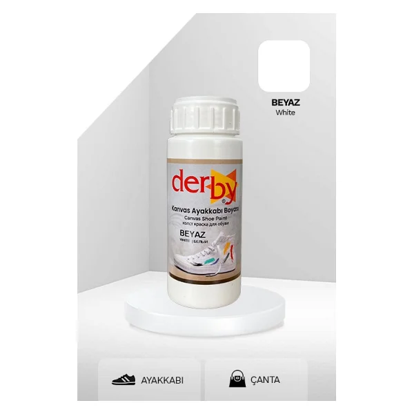 Derby Lacivert Kanvas - Bez Kumaş Ayakkabı Boyası 100 Ml - Kartela Renkleri - Görsel 4