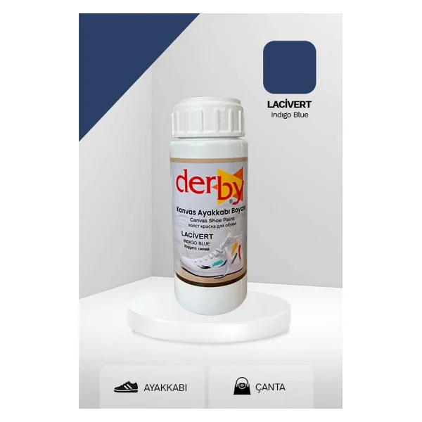 Derby Gri Kanvas - Bez Kumaş Ayakkabı Boyası 100 Ml - Kartela Renkleri - Görsel 4