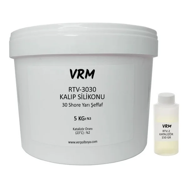 Vrm Vernikrecinemarketi Rtv-2 Yarı Şeffaf Sert Kalıp Silikonu (30 Shore) 5 Kg - Görsel 2