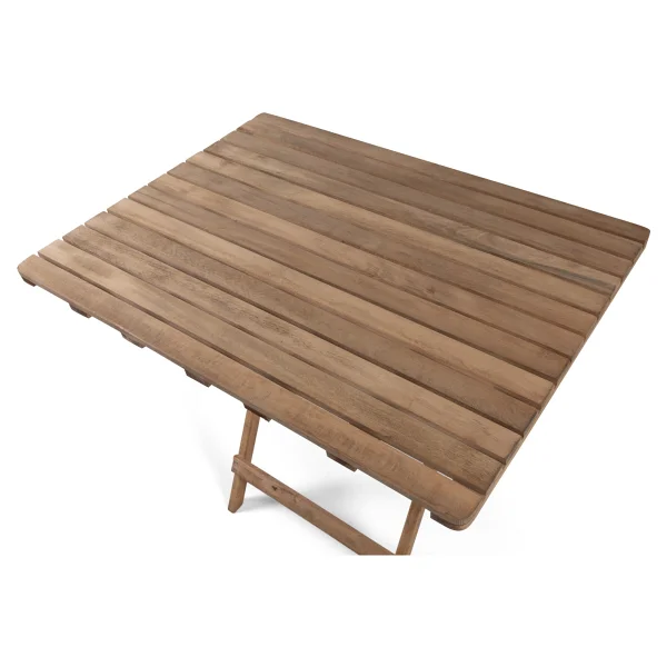 Barış Ahşap Ahşap Katlanır Masa Balkon Bahçe Teras Masası - 60 X 80 Cm - Görsel 2