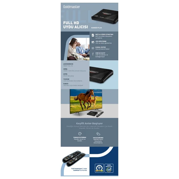 Goldmaster Ranger HD Plus Pvr Uydu Alıcısı - Görsel 2