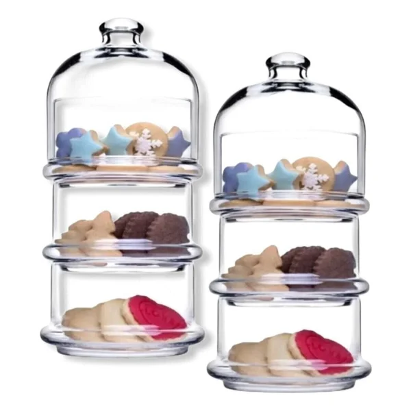 Paşabahçe Villa Patisserie 96986 2'li 3 Katlı Kurabiyelik - Görsel 2
