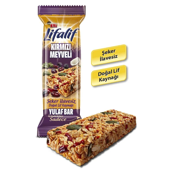 Eti Lifalif Kırmızı Meyveli Yulaf Bar 35 Gr 6'lı - Görsel 3