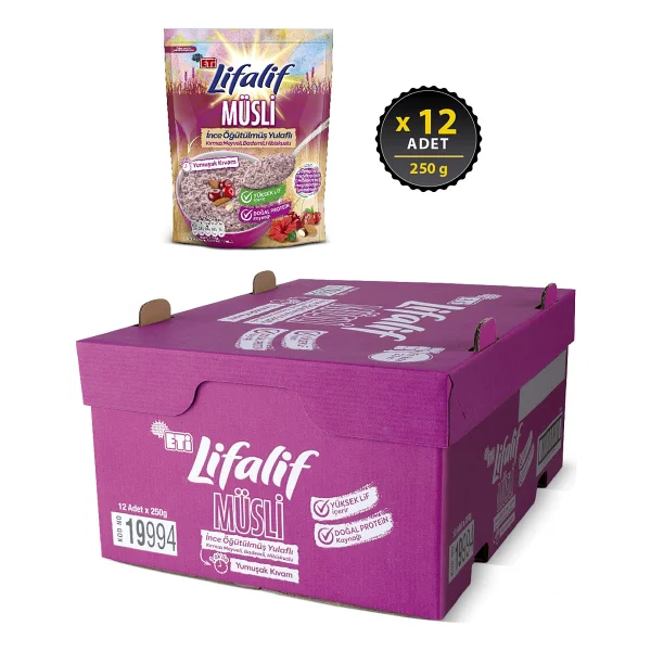 Eti Lifalif İnce Öğütülmüş Hibiskuslu Müsli 250 Gr 12'li - Görsel 2