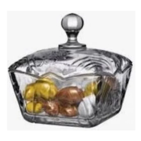 Paşabahçe Stella 95468 Kristal Kapaklı Cam Şekerlik - Görsel 2