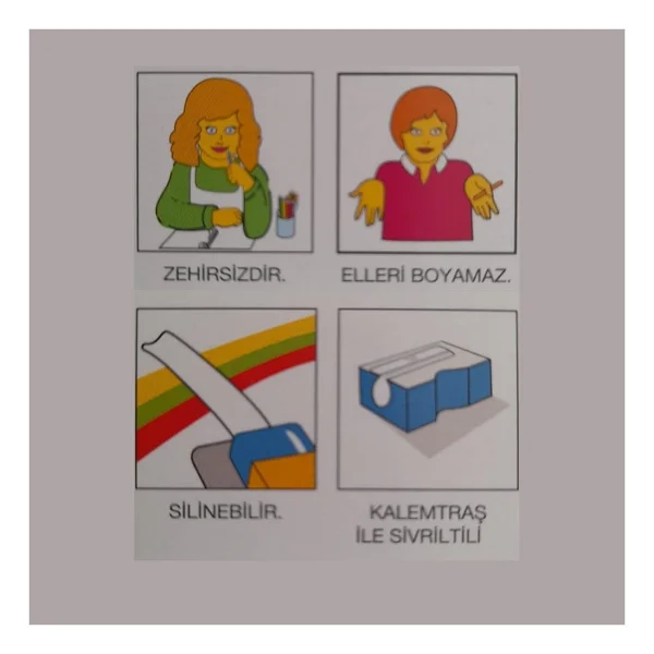 Nova Color Mum Boya 12 Renk Karton Kutu 12 Renk Crayon 1 Adet Novacolor Altıgen Mum Boya 12 Renk - Görsel 2