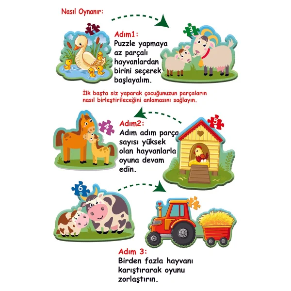 Diytoy Baby Puzzle Çiftlik Hayvanları - Görsel 7