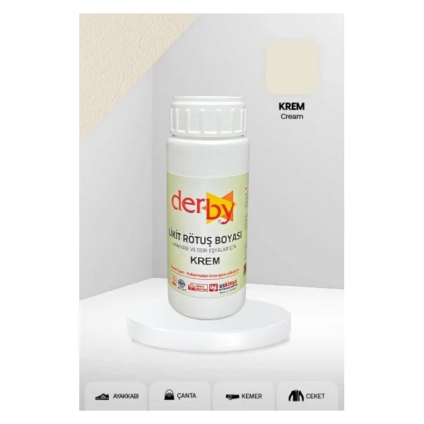Derby Deri Eşyalar Için Örtücü Yoğun Rötuş Boyası 100 Ml - Kartela Renkleri, Koyu Lacivert - Görsel 4