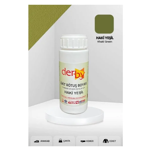 Derby Deri Eşyalar Için Örtücü Yoğun Rötuş Boyası 100 Ml - Kartela Renkleri, Koyu Lacivert - Görsel 5