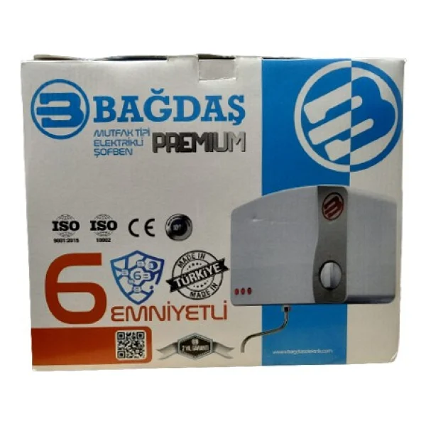 Bağdaş Premium 6 Emniyetli Mutfak Tipi Elektrikli Şofben - Görsel 2