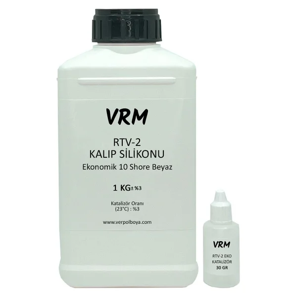 Vrm Vernikrecinemarketi Rtv-2 Beyaz Kalıp Silikonu (10 Shore) 1 Kg - 1 Adet - 010 - Beyaz - Görsel 2