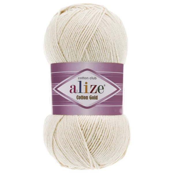 Alize Yazlık Pamuk Ip Cotton Gold Amigurumi Punch Ipi 01 Krem - Görsel 3