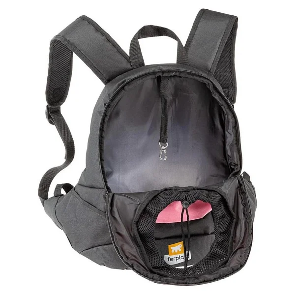 Ferplast Kangoo L 41.5x20x43 Cm Gri Küçük Irk Köpek Sırt Çantası - Görsel 2