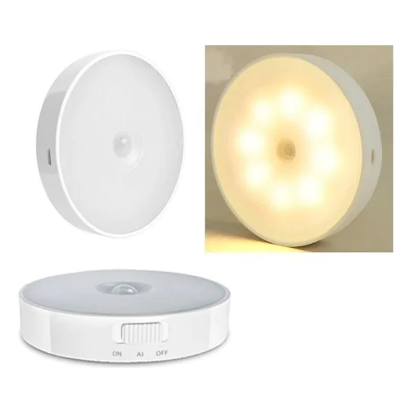 Sge Teknoloji 16 LED 2 Renk 5 Modlu Beyaz Ve Gün Işığı Hareket Sensörlü Type-C Girişli LED Lamba - Görsel 8
