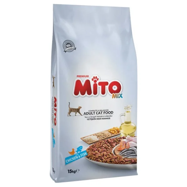 Mito Mix Tavuklu Ve Balıklı 15 Kg Yetişkin Kuru Kedi Maması - Görsel 9
