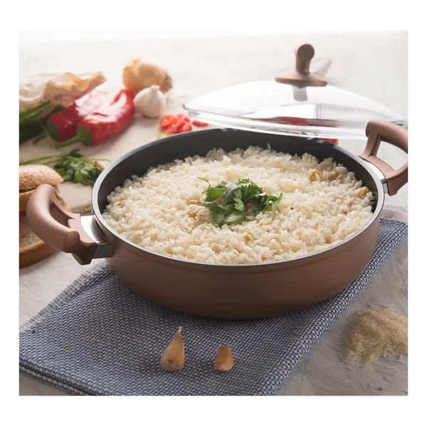 Nehir Titanyum Basık Karnıyarık-Pilav Tenceresi 26 Cm - Görsel 3