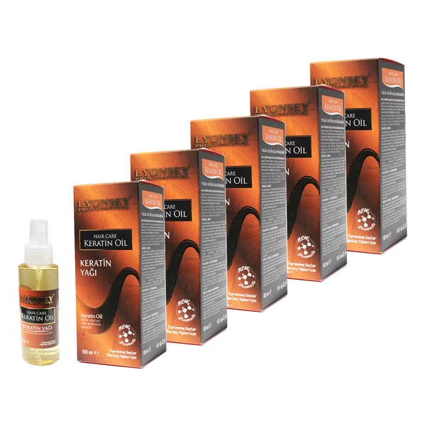 Lyonsey Professional Keratin Saç Bakım Yağı 100 Ml 5 Adet - Görsel 2