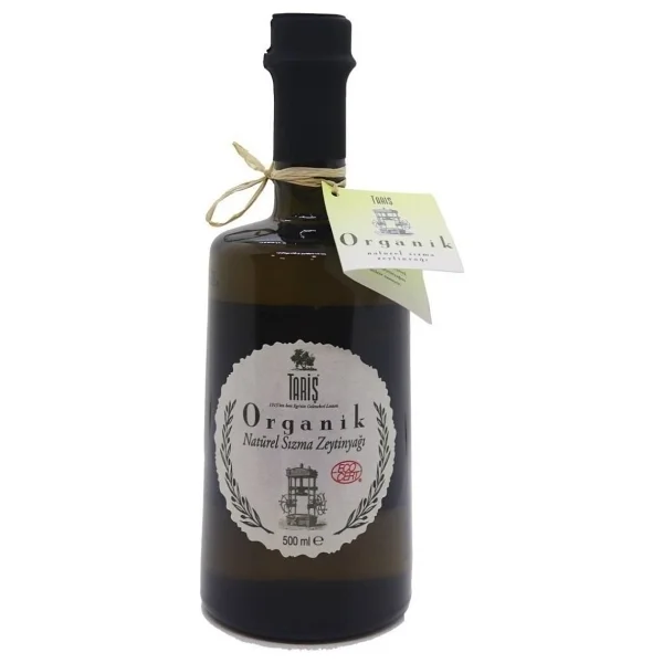 Tariş 500 Ml Organik Naturel Sızma Cam Şişe Zeytinyağı - Görsel 2